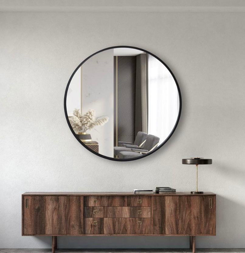 Jill Zarin 36" Elegant Round Metal Wall Mirror