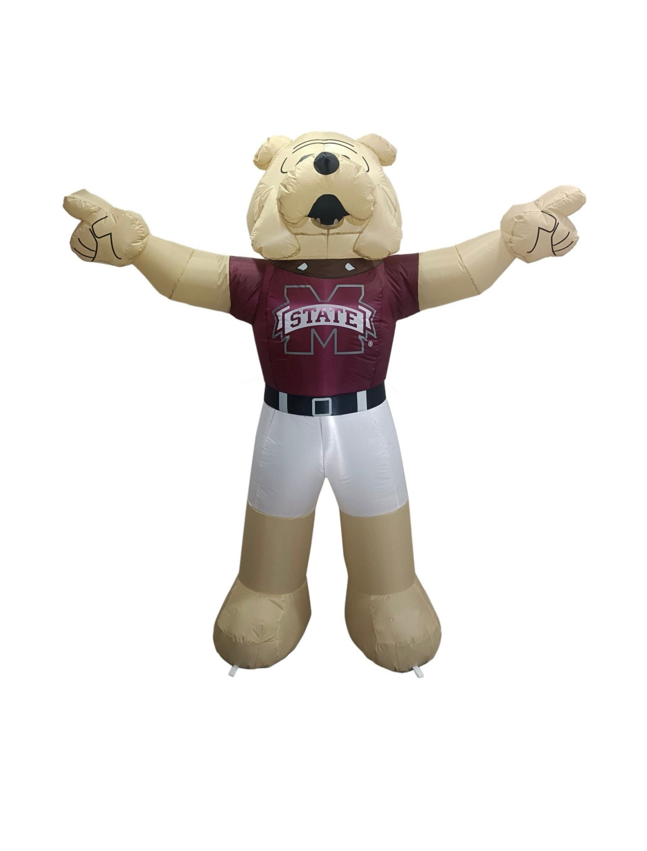 LogoBrands 7ft. LED Lit Inflatable Mascot - Mississippi State Bulldogs
