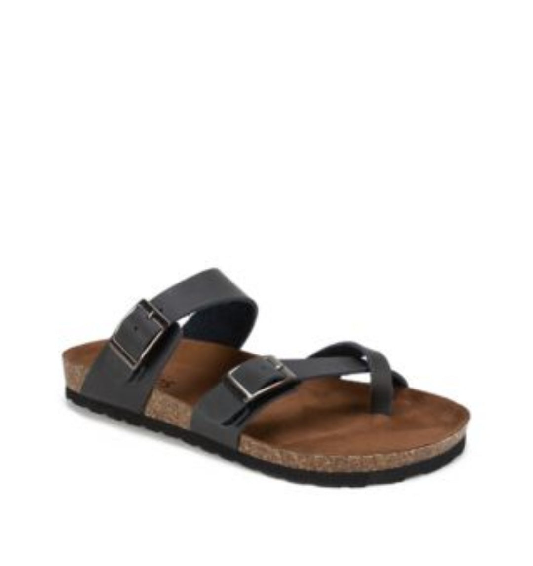 White mountain leather sandals