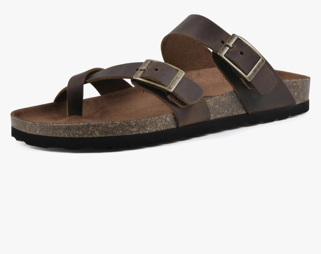 White mountain leather sandals