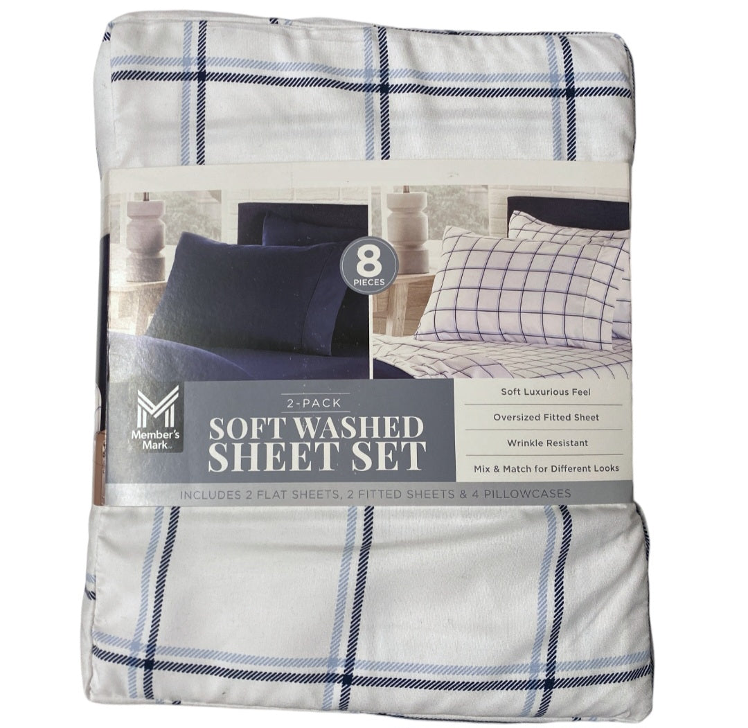 Members mark soft washed sheets set 2 pack