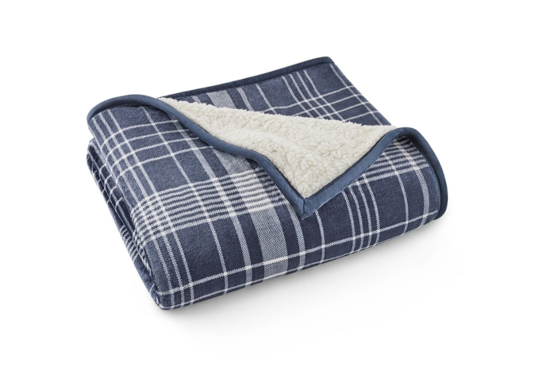 Members mark plush throw sherpa lined